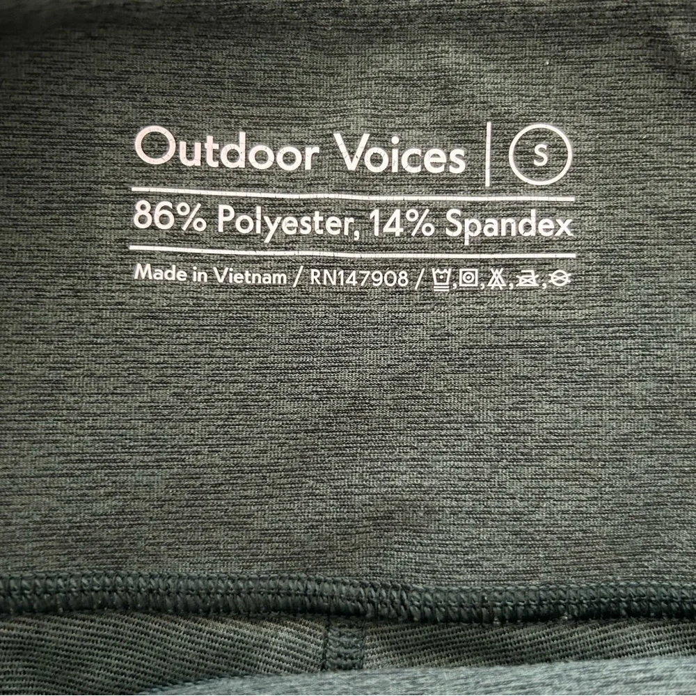 Outdoor Voices Warm Up Leggings Heathered Hunter Green Women’s Small High Rise